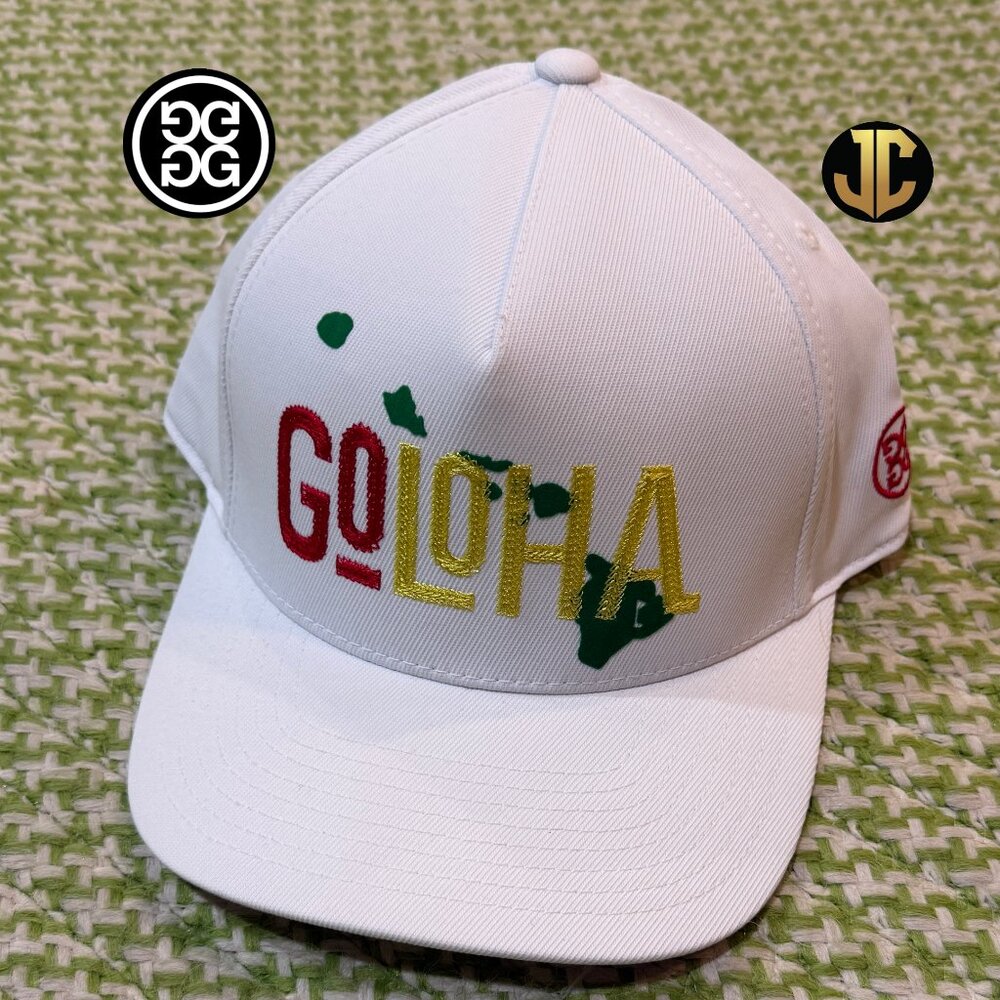G/Fore G4 Men's Adjustable Golf Hat White G4 Goloha Hawaii Flexfit G4AF2…